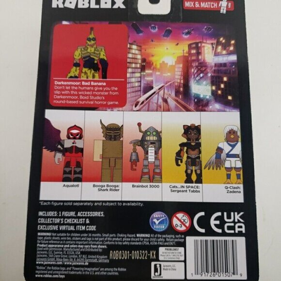 Jazwares ROBLOX Darkenmoor Bad Banana Figure New in Box with Code - Picture 2 of 2